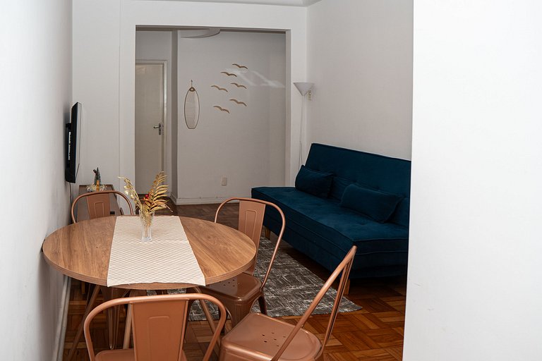 Apartamento Completo a 2 minutos da Praia do Leme